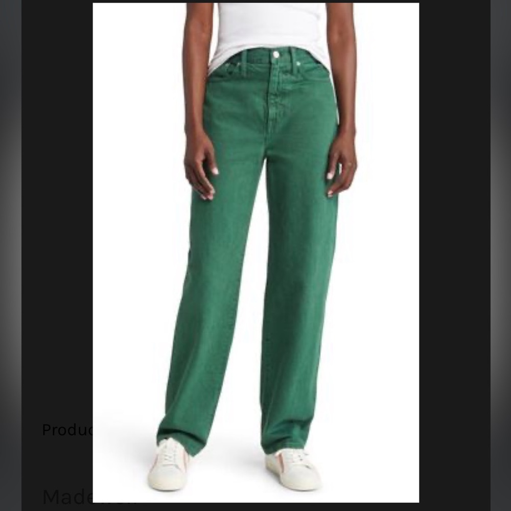 Madewell High Rise Women Jeans - Green - Picture 2 of 5